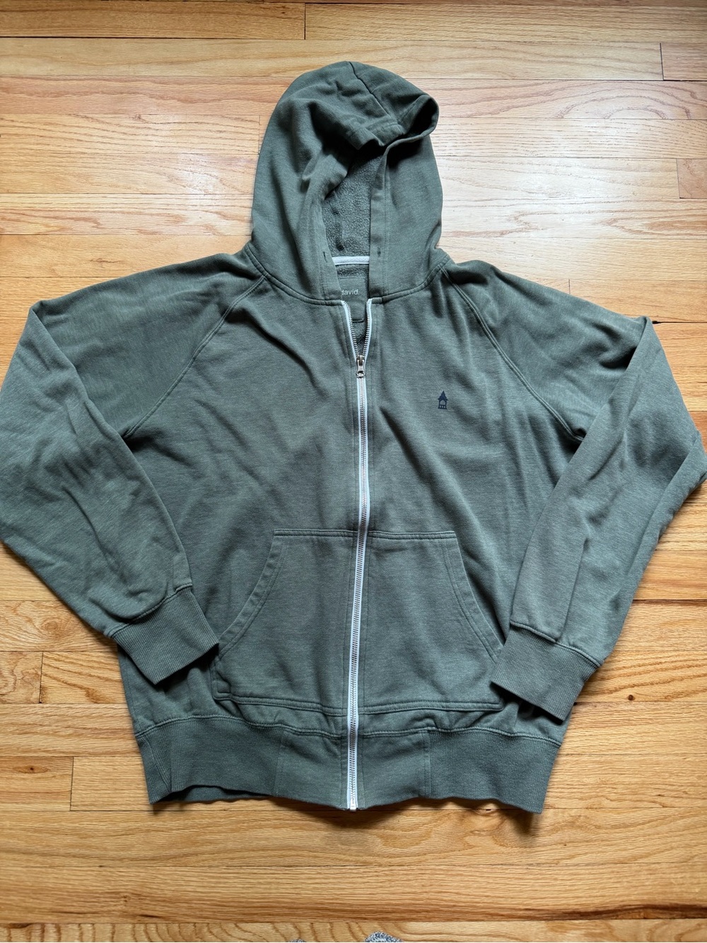 Camp David Men's Olive Green Zip Hoodie Sweater